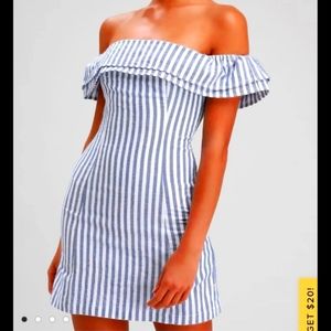 Lulus striped mini dress size small